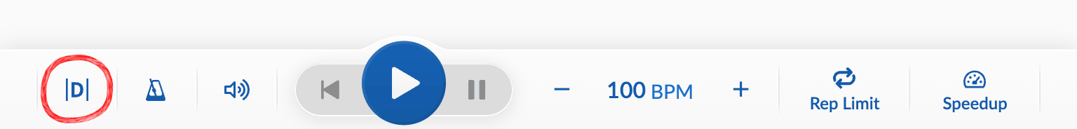 Chart Display menu button circled on computer