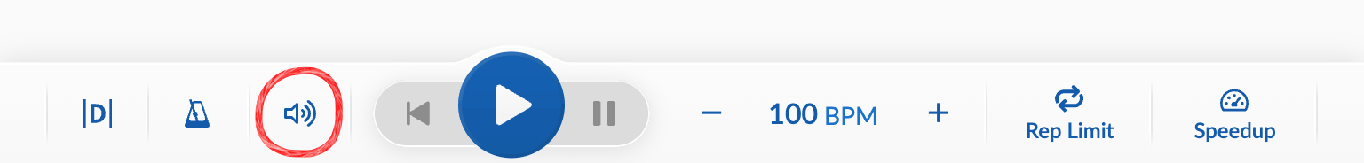 Audio/Mixer menu button circled on computer