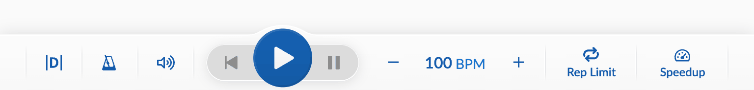 Song playback bar, desktop