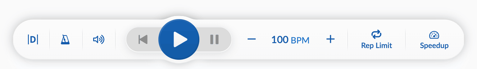 Song playback bar, tablet