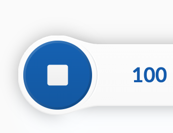 Stop button in the bottom-left corner of the phone playback bar