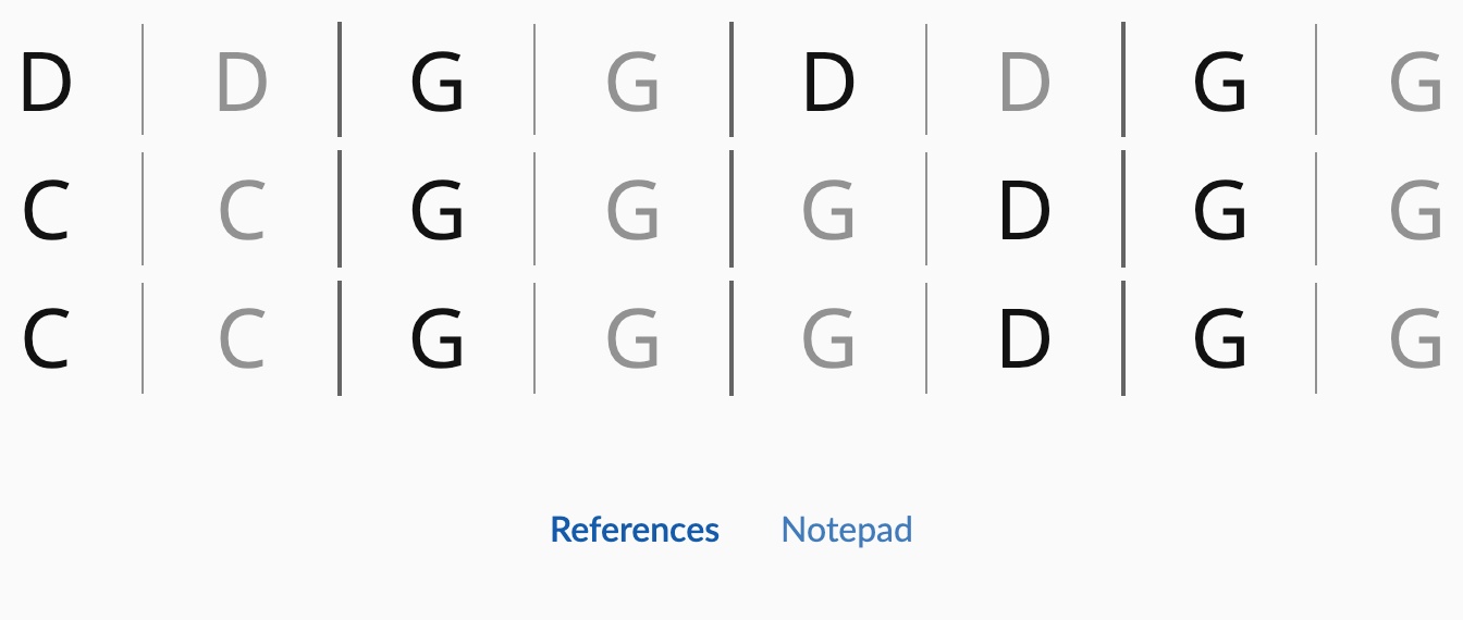 References and Notepad buttons